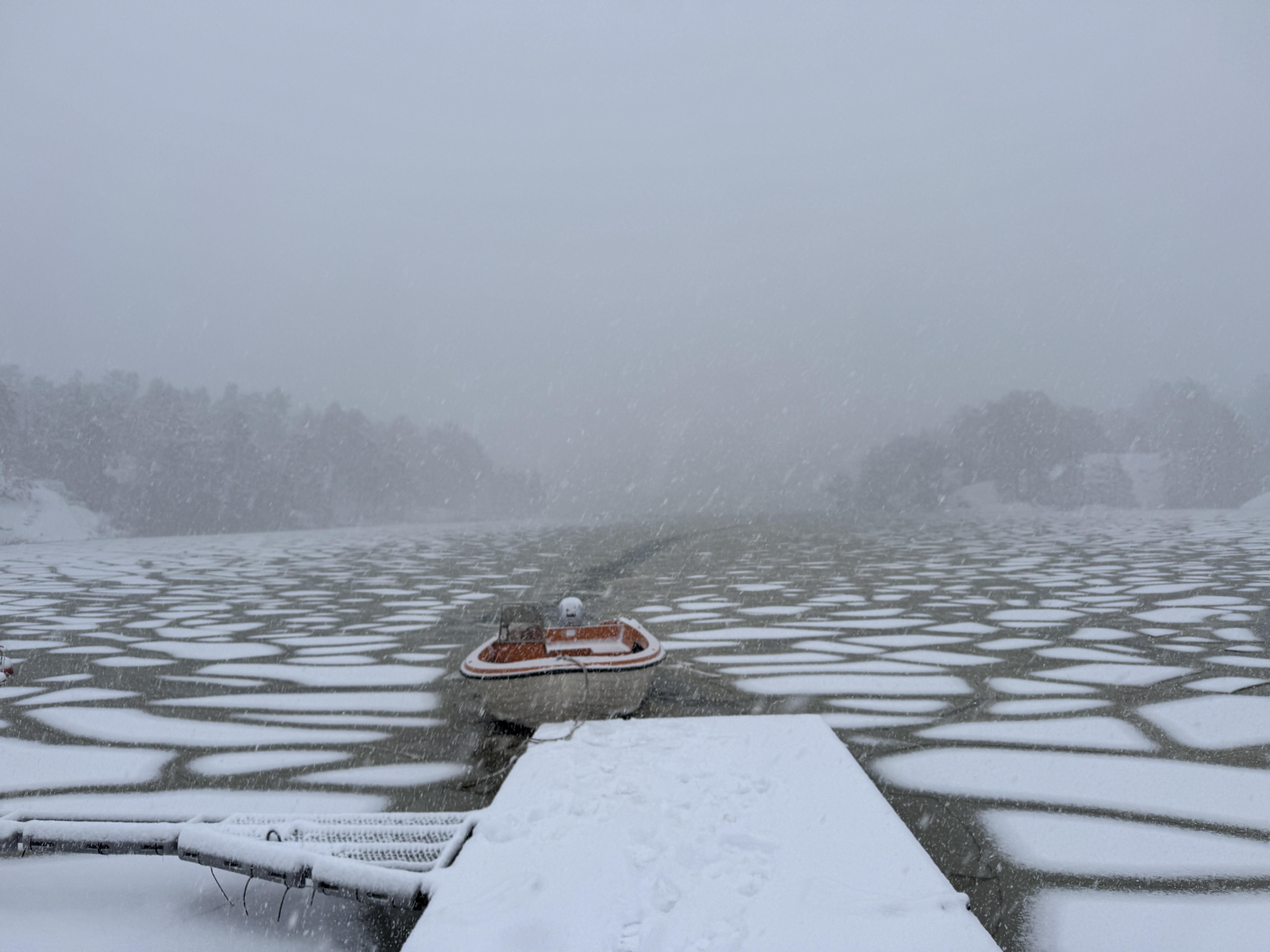 Horsö Brygga im Winter