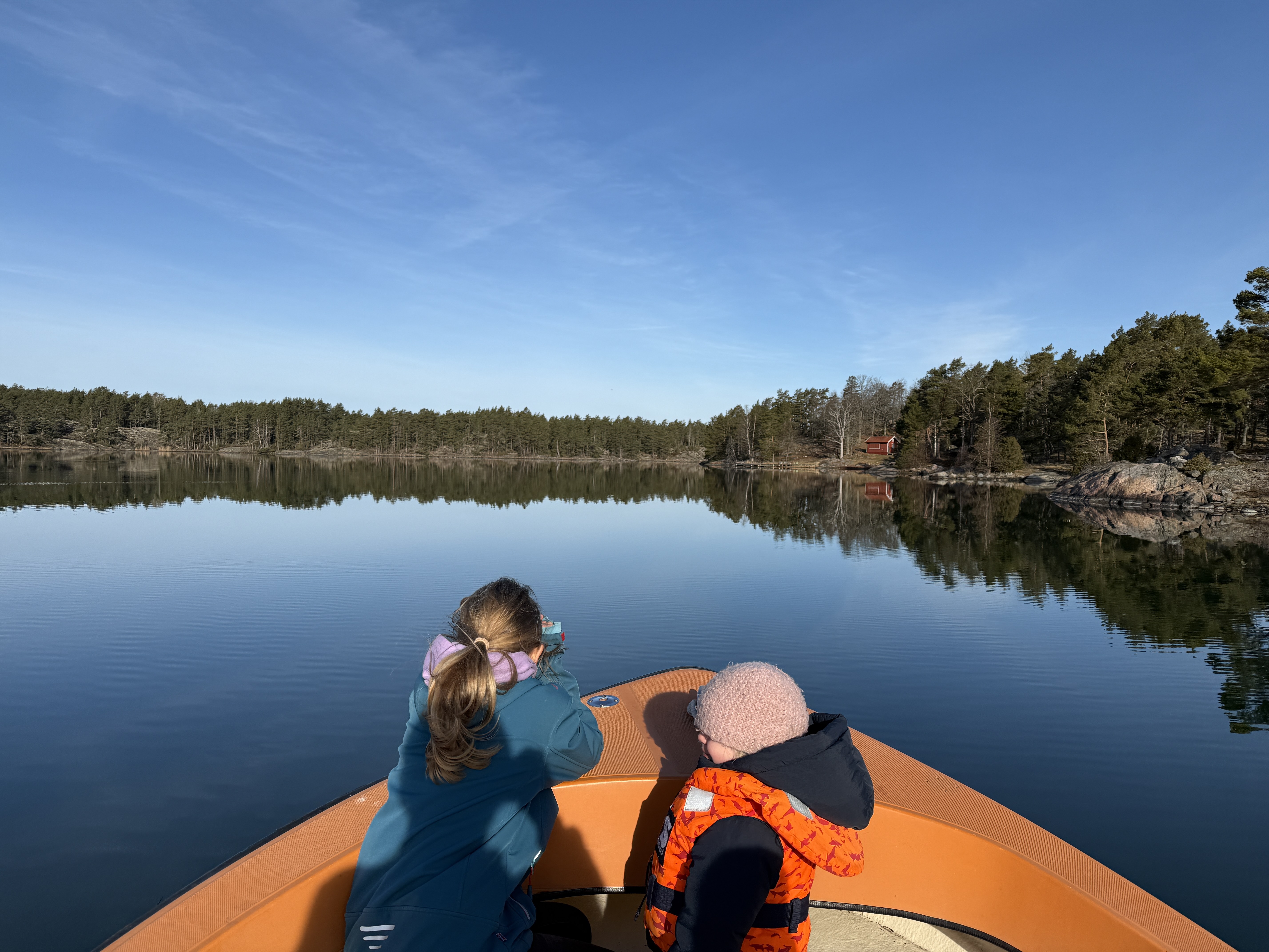Überfahrt nach Horsö im Frühling