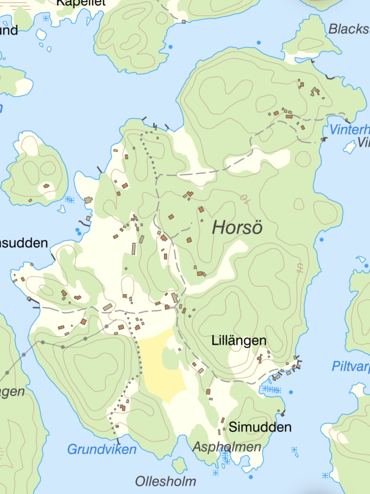 Topographische Karte Horsö