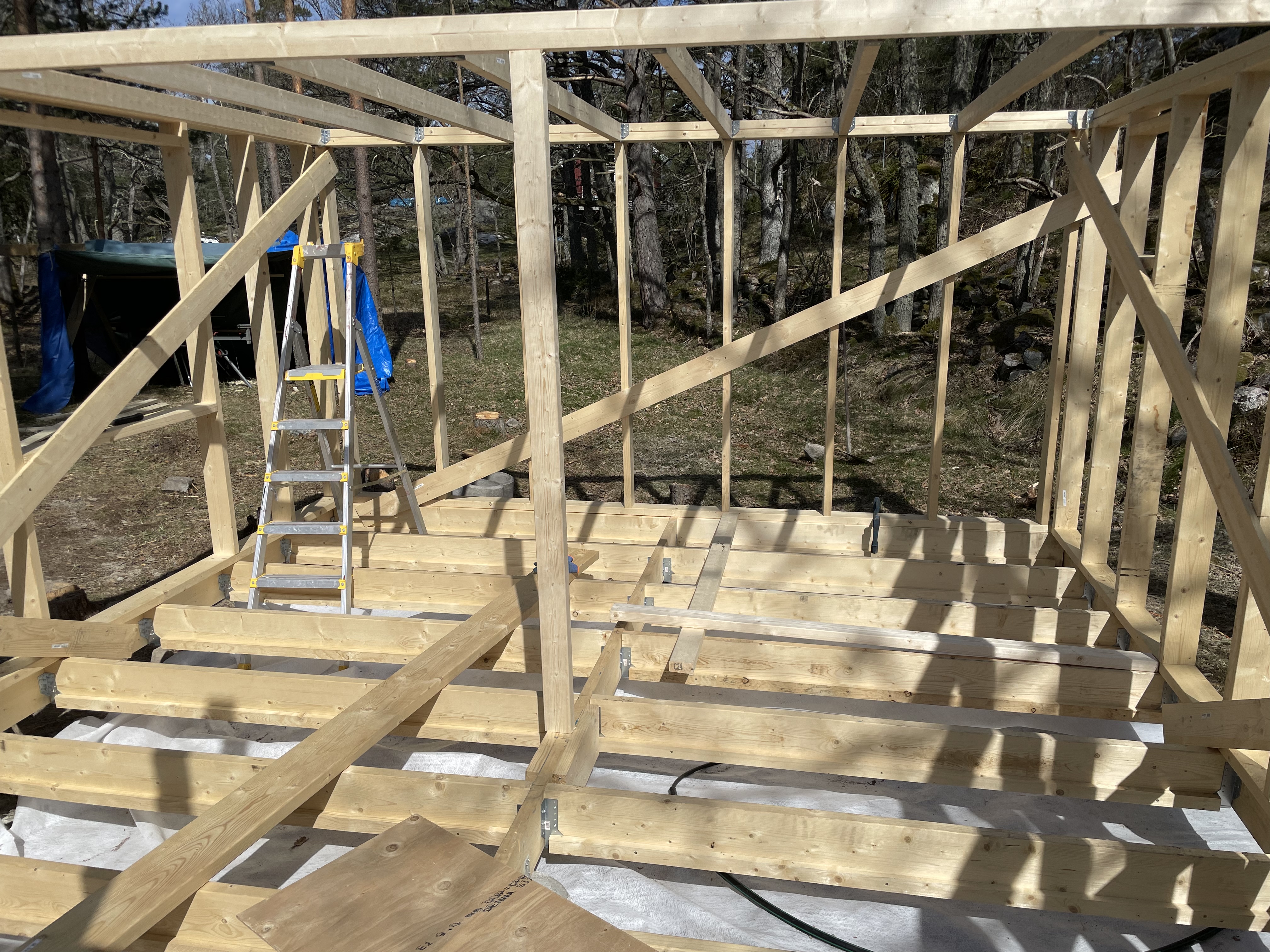 Svålbo Holzständerwerk von innen